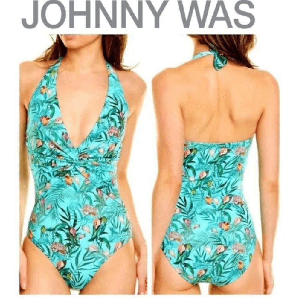 Johnny Was Taina Twist One-Piece Swimsuit Boho Chic Swimsuit sz XSMALL